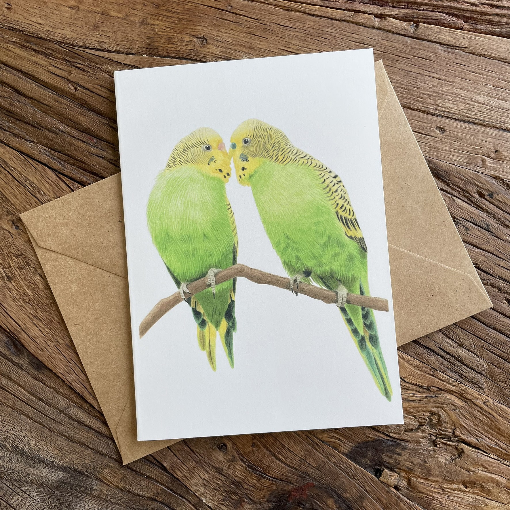 Wenskaart Grasparkiet