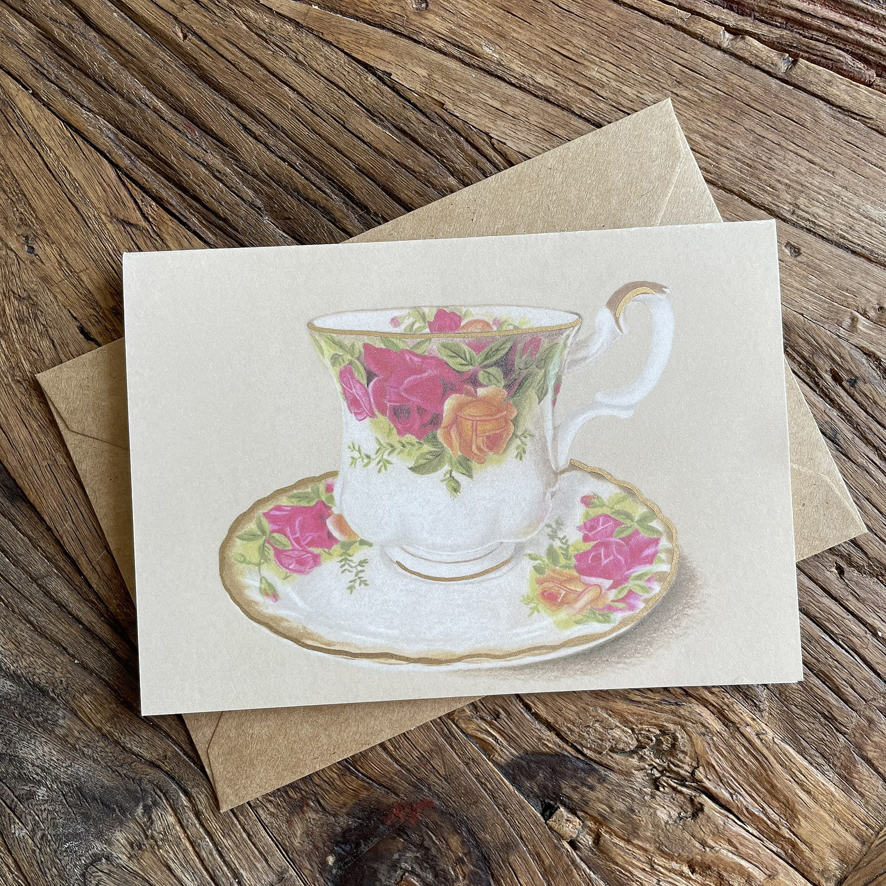 Wenskaart theekopje