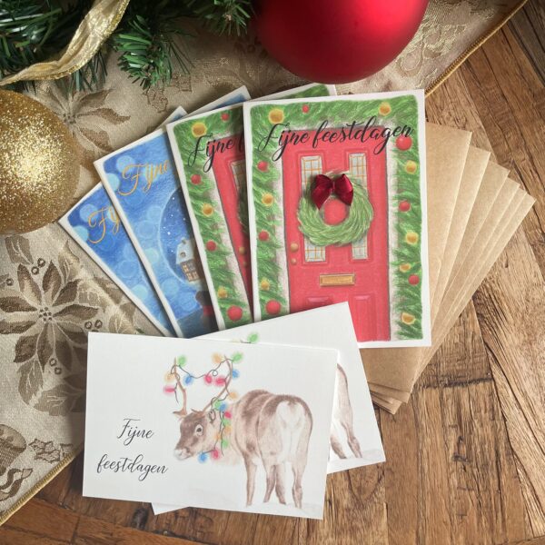 Kerstkaarten set van 6