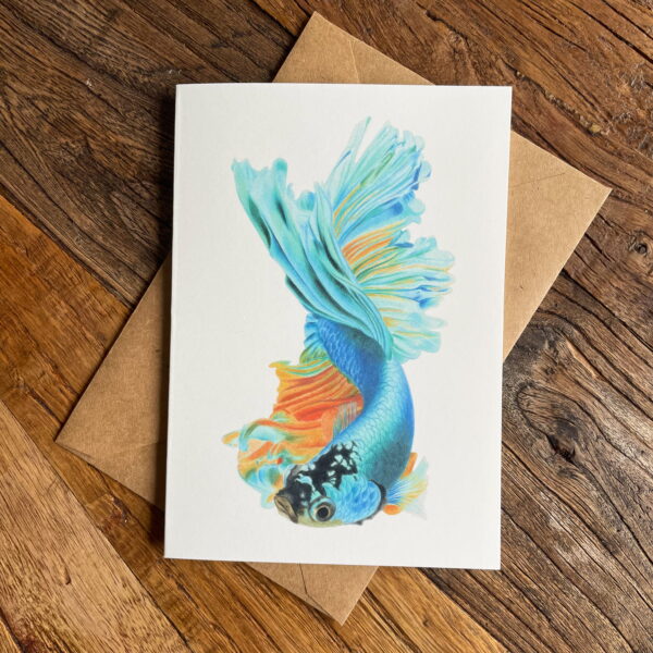 Wenskaart Siamese kempvis